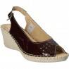 Sandale clasice din piele lacuita, cu platforma