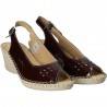 Sandale clasice din piele lacuita, cu platforma