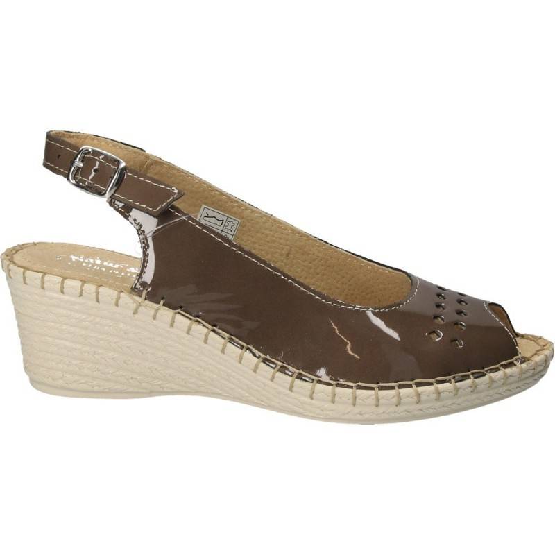 Sandale lac gri închis, piele, Natur Soft Sandale lac gri închis, piele, Natur Soft