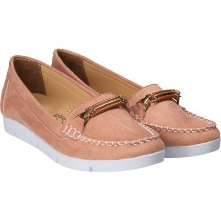 Mocasini roz, piele ecologica, marca Da Vinci