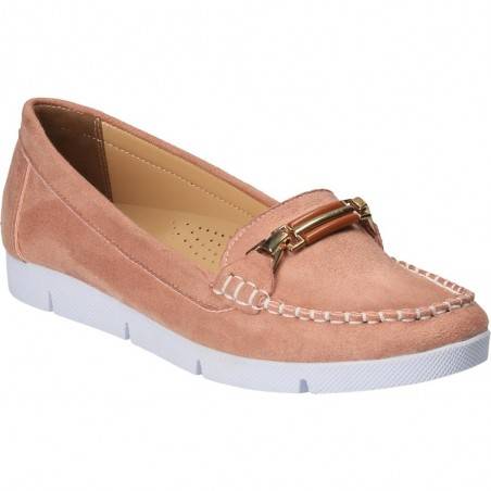 Mocasini roz, piele ecologica, marca Da Vinci