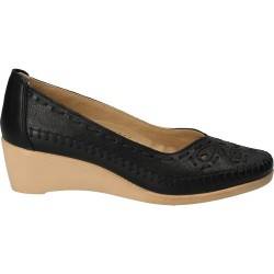 Pantofi cu motive folclorice, din piele, marca Da Vinci
