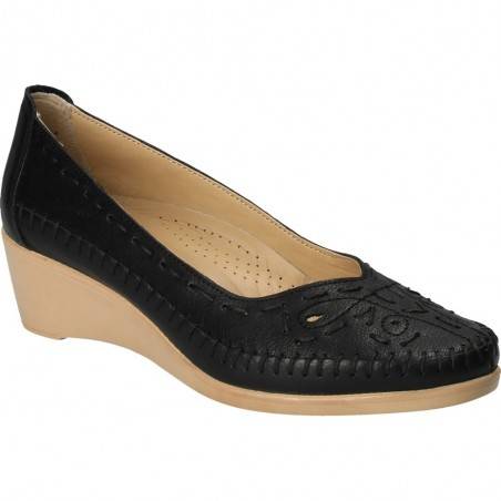 Pantofi cu motive folclorice, din piele, marca Da Vinci