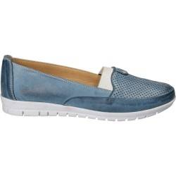 Pantofi albastru jeans, din piele naturala, marca Da Vinci