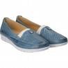 Pantofi albastru jeans, din piele naturala, marca Da Vinci