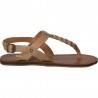 Sandale flip-flops, dama, gri, piele naturala