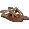 Sandale flip-flops, dama, gri, piele naturala