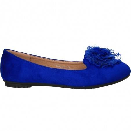 Balerini glamour, cu puf si dantela, culoarea albastru royal