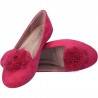 Balerini glamour, cu puf si dantela, culoarea fucsia