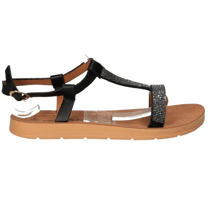 Sandale negre cu strasuri, marca Mellisa Sandale negre cu strasuri, marca Mellisa