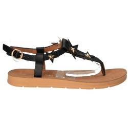 Sandale negre flip flops, decor stele, marca Mellisa