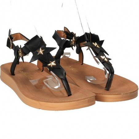 Sandale negre flip flops, decor stele, marca Mellisa