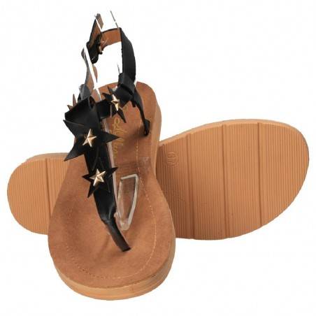 Sandale negre flip flops, decor stele, marca Mellisa