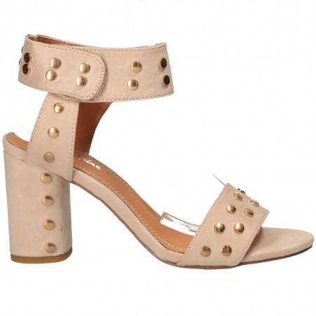 Sandale trendy, dama, bej, cu tinte aurii