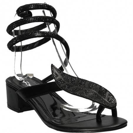 Sandale fashion sneak style, negre, marca Flyfor