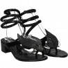 Sandale fashion sneak style, negre, marca Flyfor