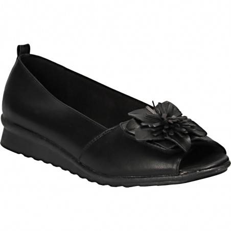 Pantofi comozi decupati, cu floare, marca Soft Space