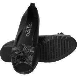 Pantofi comozi decupati, cu floare, marca Soft Space