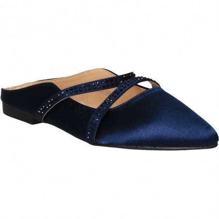 Saboti fashion din satin albastru, marca Mellisa