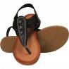 Sandale negre trendy, cu strasuri, Marca Flyfor