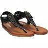 Sandale negre trendy, cu strasuri, Marca Flyfor