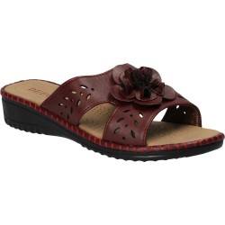 Saboti bordeaux cu floare, marca Defox