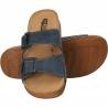 Saboti albastru jeans, cu doua catarame, pentru dama