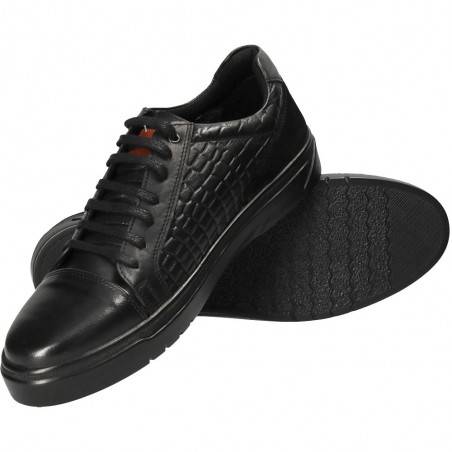 Pantofi all season, negri, Da Vinci, din piele naturala