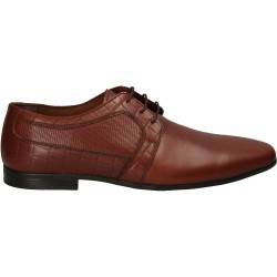 Pantofi barbatesti, imprimeu croco, piele naturala, Da Vinci