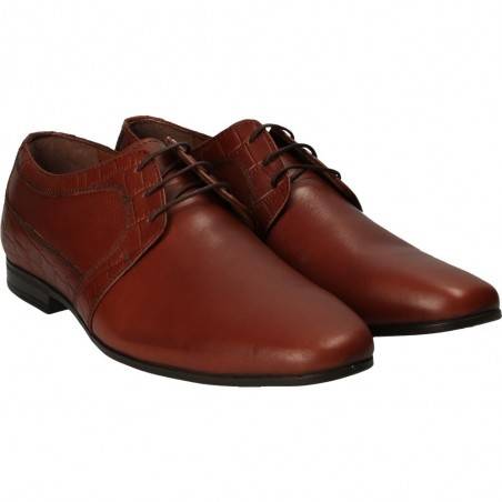 Pantofi barbatesti, imprimeu croco, piele naturala, Da Vinci