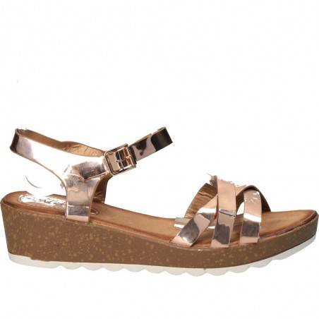 Sandale cu platforma, Mellisa de dama, culoare bronz