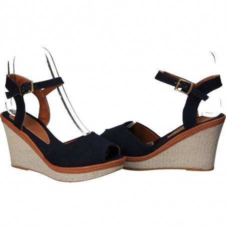 Sandale fashion de dama, bleumarin, din canvas