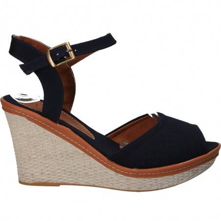 Sandale fashion de dama, bleumarin, din canvas