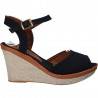 Sandale fashion de dama, bleumarin, din canvas