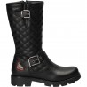 Cizme casual negre, stil moto pentru femei