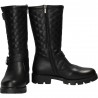 Cizme casual negre, stil moto pentru femei
