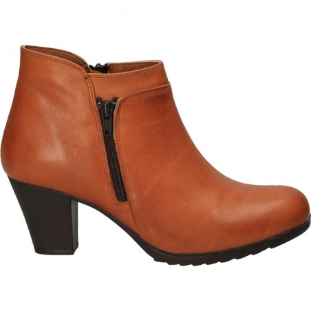 Botine maro deschis, din piele naturala