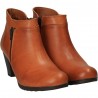 Botine maro deschis, din piele naturala
