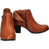 Botine maro deschis, din piele naturala