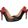 Pantofi de gala, piele naturala, toc inalt