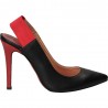Pantofi de gala, piele naturala, toc inalt