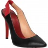 Pantofi de gala, piele naturala, toc inalt