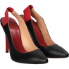 Pantofi de gala, piele naturala, toc inalt