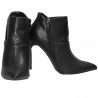 Ghete fashion negre, cu toc inalt metalic