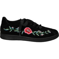 Pantofi negri florali cu...