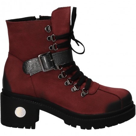 Ghete fashion bordeaux, din piele naturala