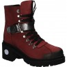 Ghete fashion bordeaux, din piele naturala