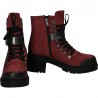 Ghete fashion bordeaux, din piele naturala