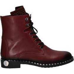Ghete piele bordo, toc mic,...