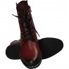 Ghete piele bordo, toc mic, stil office